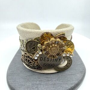 Steampunk Cuff Bracelet Destiny 5890 Rhinestone Statement Boho Chic Gift